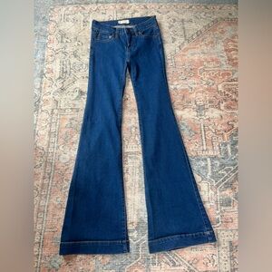 Free People Dark Blue Flare Jeans size 24 like new